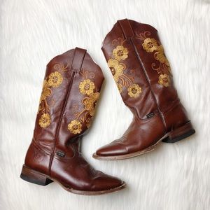 haru flat cowboy boot